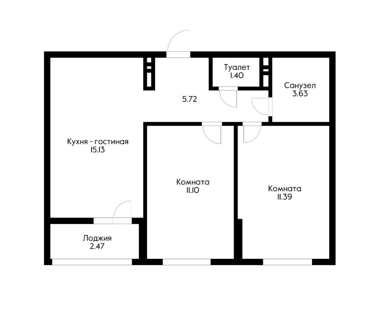 Фото №1: 2-комнатная квартира 52 м² - Краснодар, Прикубанский внутригородской округ, мкр. жилой комплекс Новые Сезоны