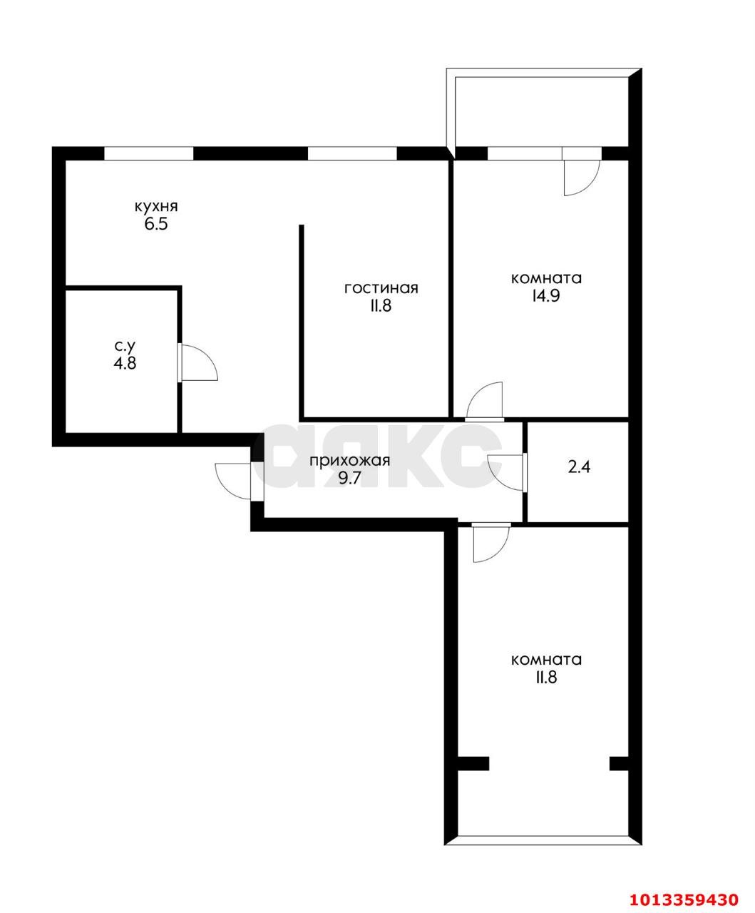 Фото №18: 3-комнатная квартира 72 м² - Краснодар, Фестивальный, ул. имени Тургенева, 177