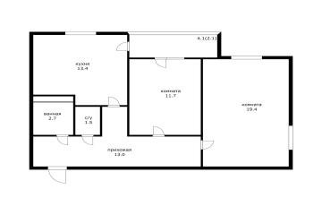 Фото №3: 2-комнатная квартира 63 м² - Краснодар, мкр. жилой комплекс Лиговский, ул. Героя Хабибуллина, 11