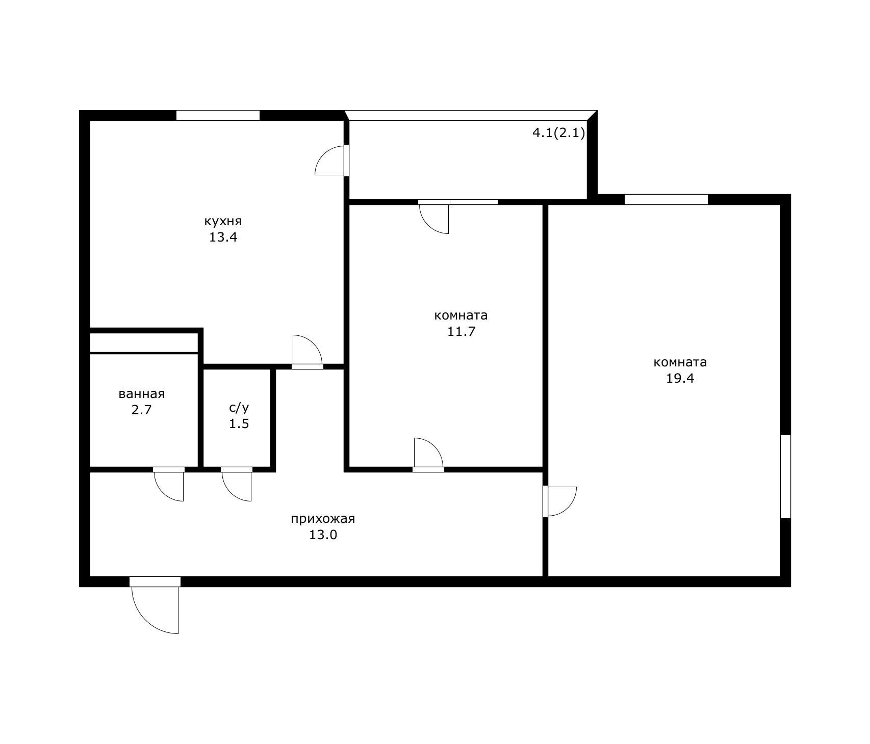 Фото №3: 2-комнатная квартира 63 м² - Краснодар, Прикубанский внутригородской округ, мкр. жилой комплекс Лиговский, ул. Героя Хабибуллина, 11