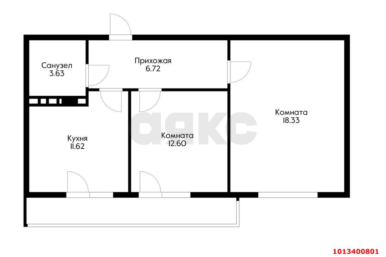Фото №10: 2-комнатная квартира 60 м² - Краснодар, Прикубанский внутригородской округ, ул. им. Сорока А.М., 6