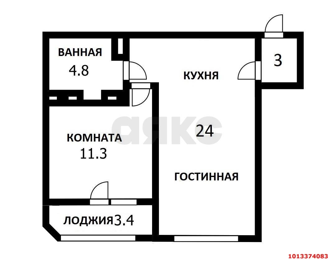 Фото №13: 1-комнатная квартира 45 м² - Краснодар, жилой комплекс Авиатор, ул. имени Валерия Гассия, 2