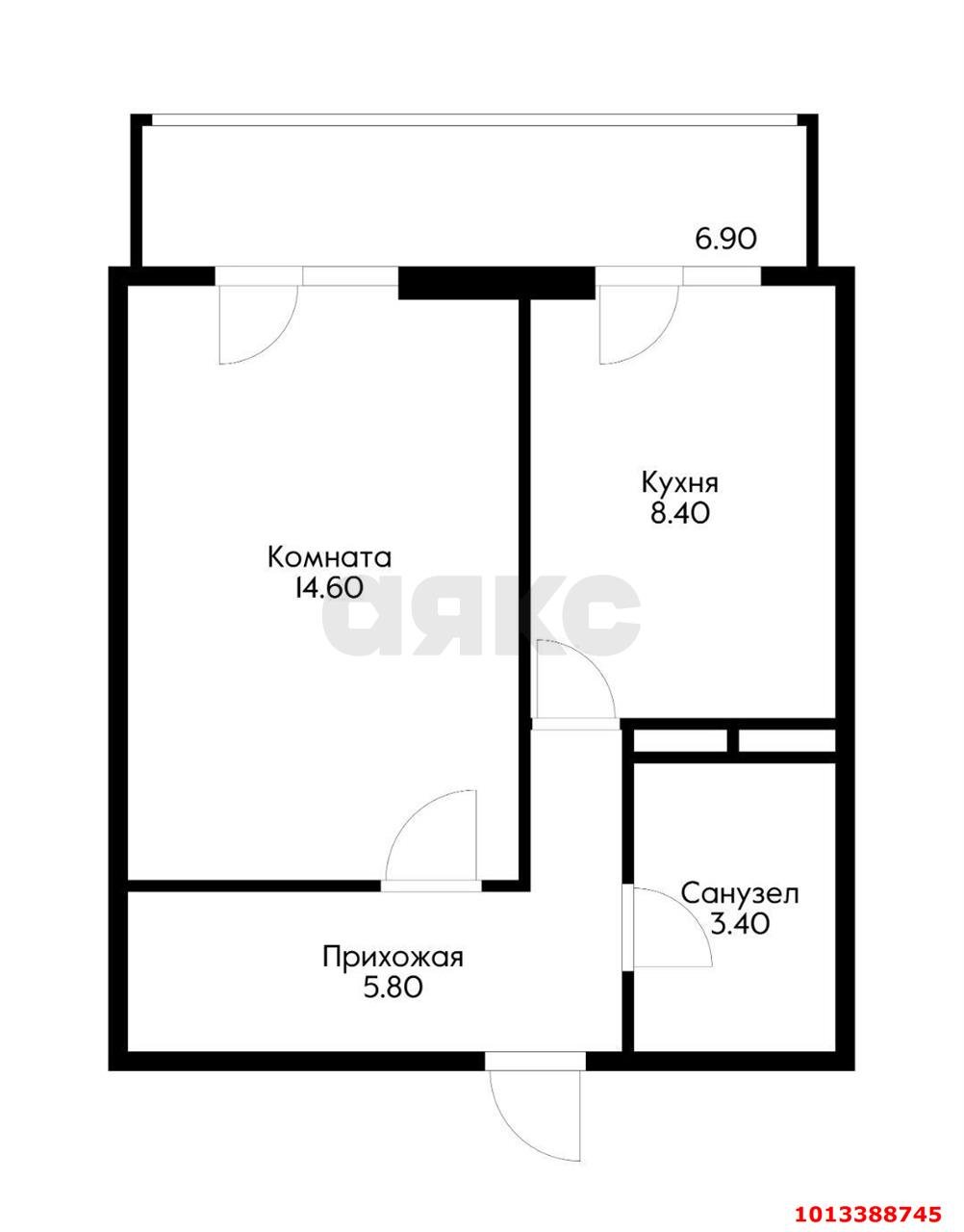 Фото №4: 1-комнатная квартира 33 м² - Южный, жилой комплекс Ясная Поляна, ул. Войсковая, 10В