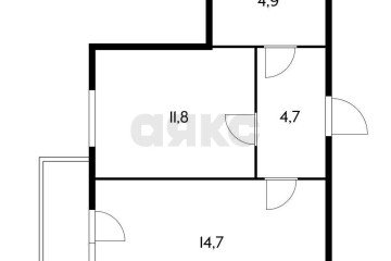 Фото №2: 1-комнатная квартира 37 м² - Новая Адыгея, мкр. жилой комплекс Мята, ул. Бжегокайская, 23/1Ак3