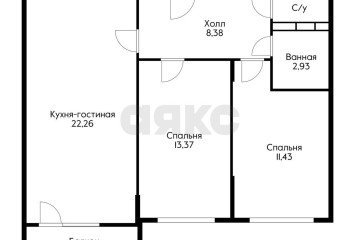 Фото №1: 2-комнатная квартира 60 м² - Краснодар, мкр. жилой комплекс Абрикос, ул. 5-я Дорожная, 68к2