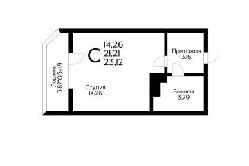 Фото №2: Студия 25 м² - Краснодар, мкр. жилой комплекс Ural, ул. Уральская, 87/7