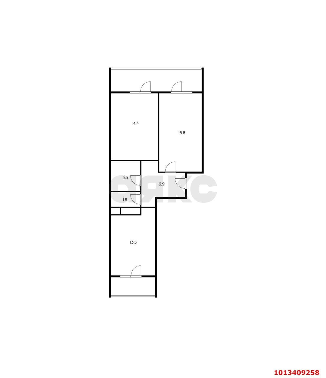Фото №13: 2-комнатная квартира 70 м² - Знаменский, Родные Просторы, ул. Природная, 10Бк2