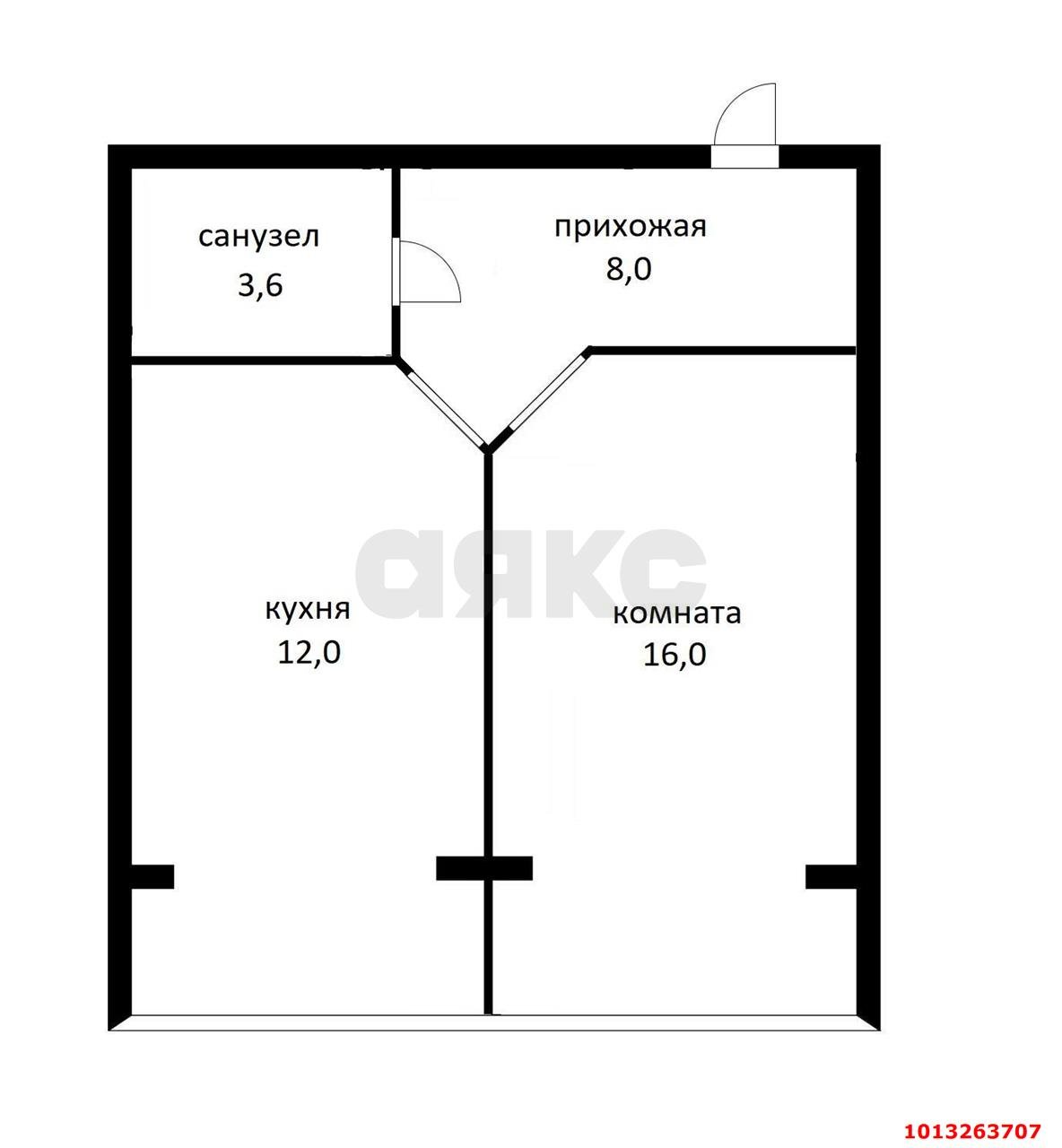 Фото №7: 1-комнатная квартира 37 м² - Российский, Прикубанский внутригородской округ, ул. Куликова Поля, 5