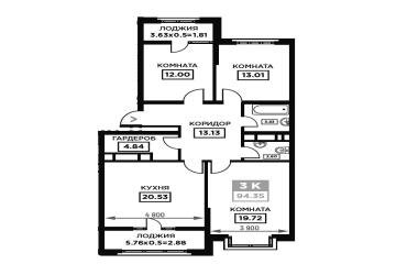 Фото №1: 3-комнатная квартира 96 м² - Краснодар, мкр. жилой комплекс Сердце, ул. Школьная, 1