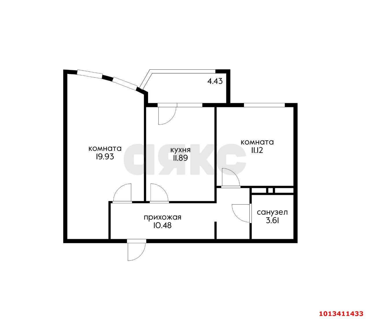 Фото №10: 2-комнатная квартира 64 м² - Краснодар, Хлопчато-бумажный Комбинат, ул. Уральская, 106/6
