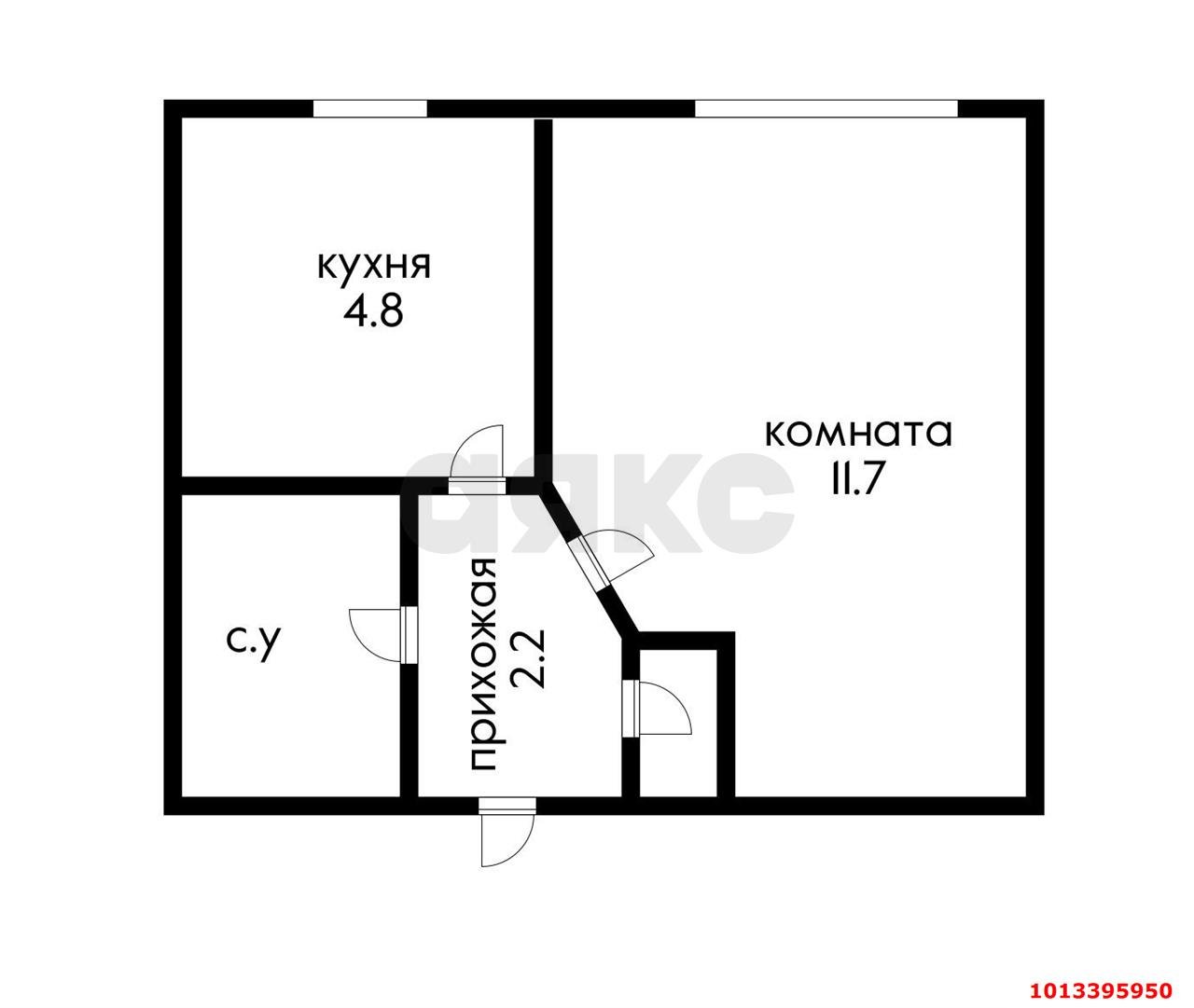 Фото №5: 1-комнатная квартира <span class="whitespace-nowrap">21 м²</span>, <span class="whitespace-nowrap">1/5 эт.</span> - Краснодар, Прикубанский внутригородской округ, мкр. Фестивальный, ул. Красных Партизан, 1А