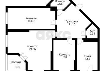 Фото №1: 3-комнатная квартира 87 м² - Краснодар, мкр. жилой комплекс Сограт, ул. Красных Партизан, 4/15