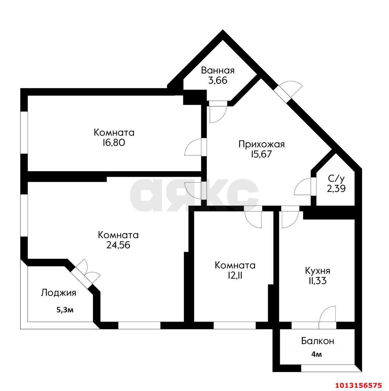Фото №1: 3-комнатная квартира 97 м² - Краснодар, жилой комплекс Сограт, ул. Красных Партизан, 4/15