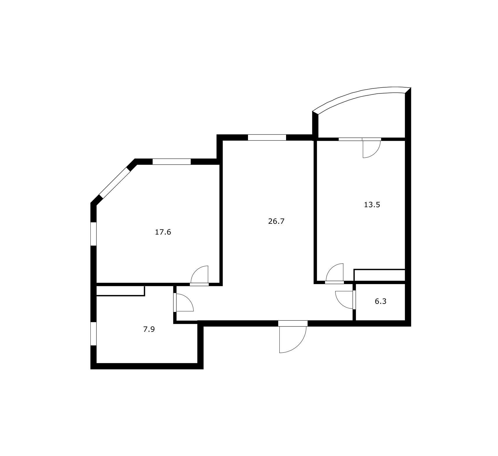 Фото №4: 2-комнатная квартира 75 м² - Краснодар, Прикубанский внутригородской округ, мкр. жилой комплекс Зеленодар, ул. Садовое Кольцо, 1