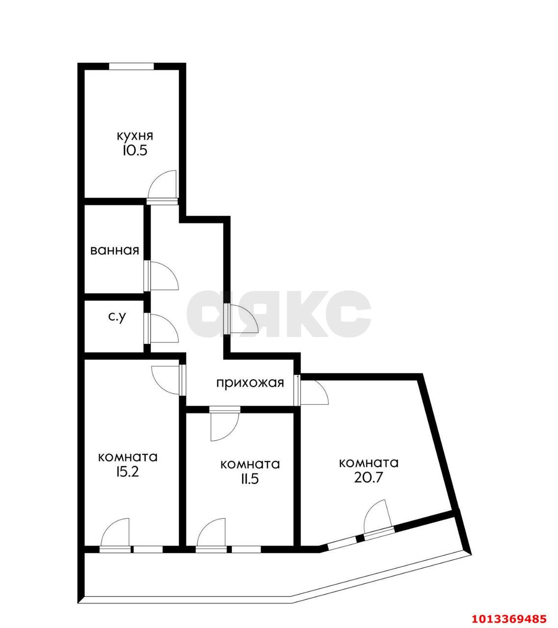 Фото №10: 3-комнатная квартира 80 м² - Краснодар, жилой комплекс Фонтаны, ул. Воронежская, 47/14