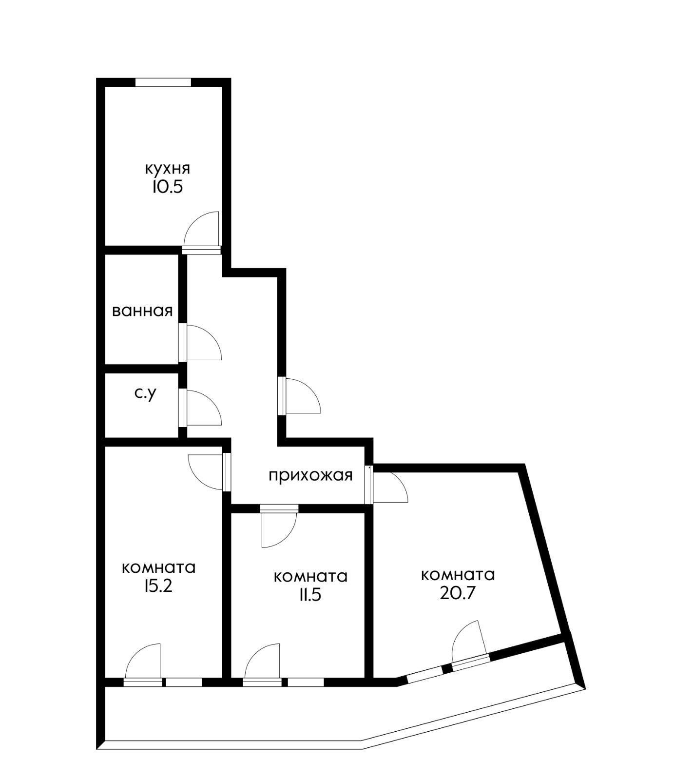Фото №10: 3-комнатная квартира 80 м² - Краснодар, Центральный внутригородской округ, жилой комплекс Фонтаны, мкр. Черёмушки, ул. Воронежская, 47/14