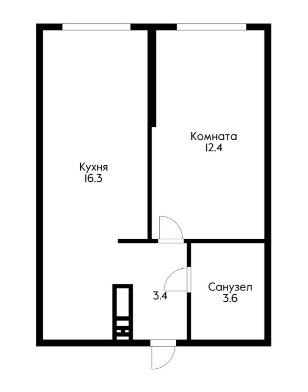 Фото №6: 1-комнатная квартира 35 м² - Краснодар, Прикубанский внутригородской округ, мкр. жилой комплекс Самолёт-2, ул. Западный Обход, 57