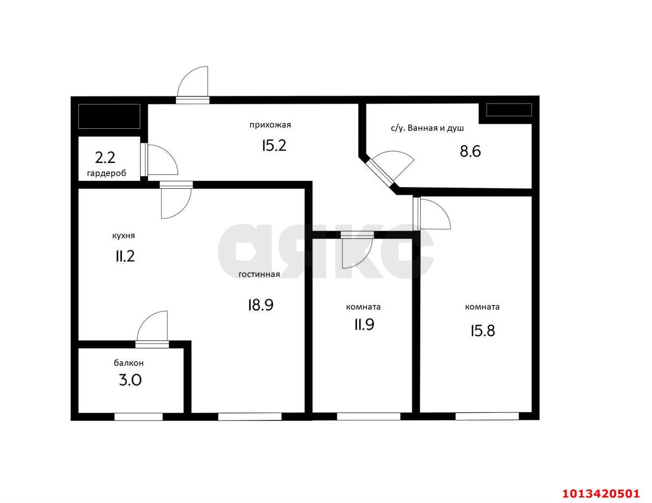 Фото №11: 3-комнатная квартира 86 м² - Краснодар, жилой комплекс Большой, ул. Красная, 176лит4