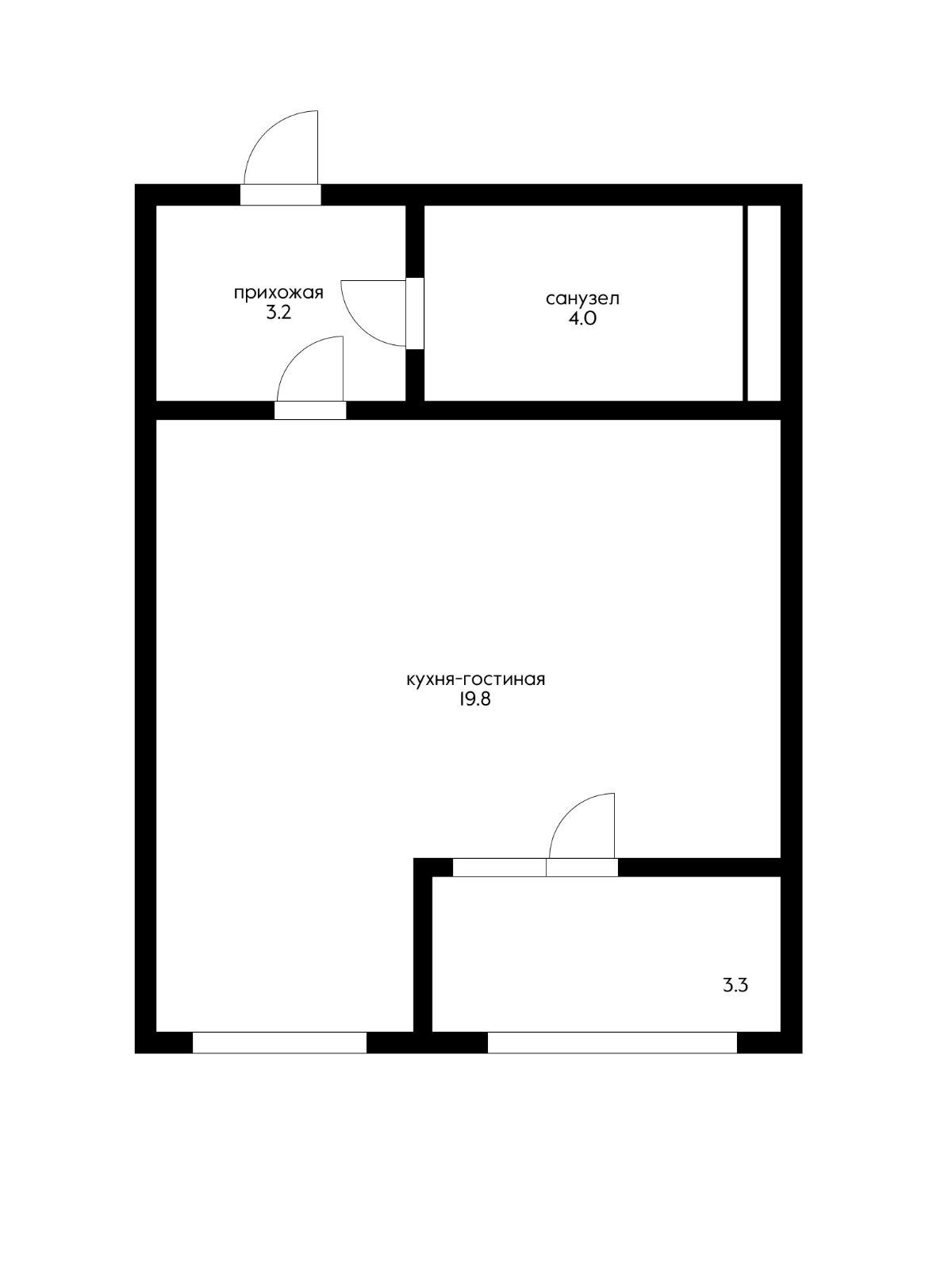 Фото №11: Студия 30 м² - Новая Адыгея, мкр. жилой комплекс Мега-Победа, ул. Береговая, 3к18
