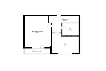 Фото №5: 1-комнатная квартира 36 м² - Краснодар, мкр. Музыкальный, ул. имени Мусоргского М.П., 26к1