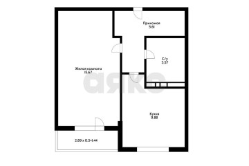 Фото №5: 1-комнатная квартира 36 м² - Краснодар, мкр. Музыкальный, ул. имени Мусоргского М.П., 26к1