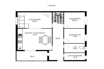 Фото №3: Дом 153 м² - Заводское, мкр. Прикубанский внутригородской округ, ул. Калиновая, 23