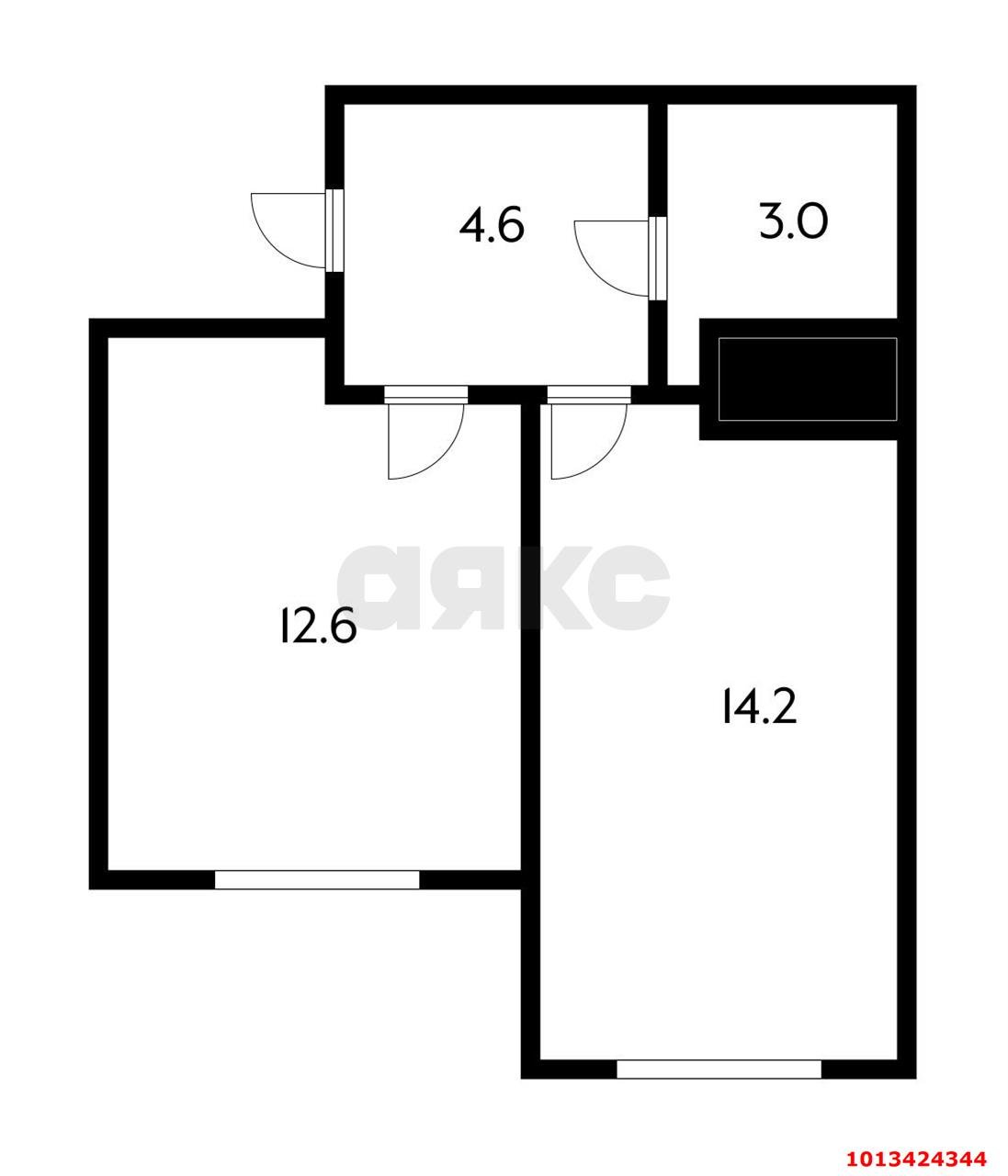 Фото №13: 1-комнатная квартира 29 м² - Небуг, ул. Центральная, 12