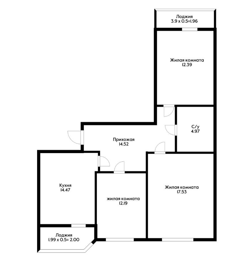 Фото №17: 3-комнатная квартира 85 м² - Краснодар, Прикубанский внутригородской округ, ЖК Губернский, мкр. 6-й квартал, ул. Боспорская