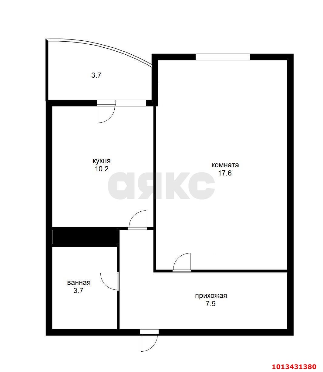 Фото №12: 1-комнатная квартира 43 м² - Краснодар, жилой комплекс Фреш, ул. имени Валерия Гассия, 4/7лит2