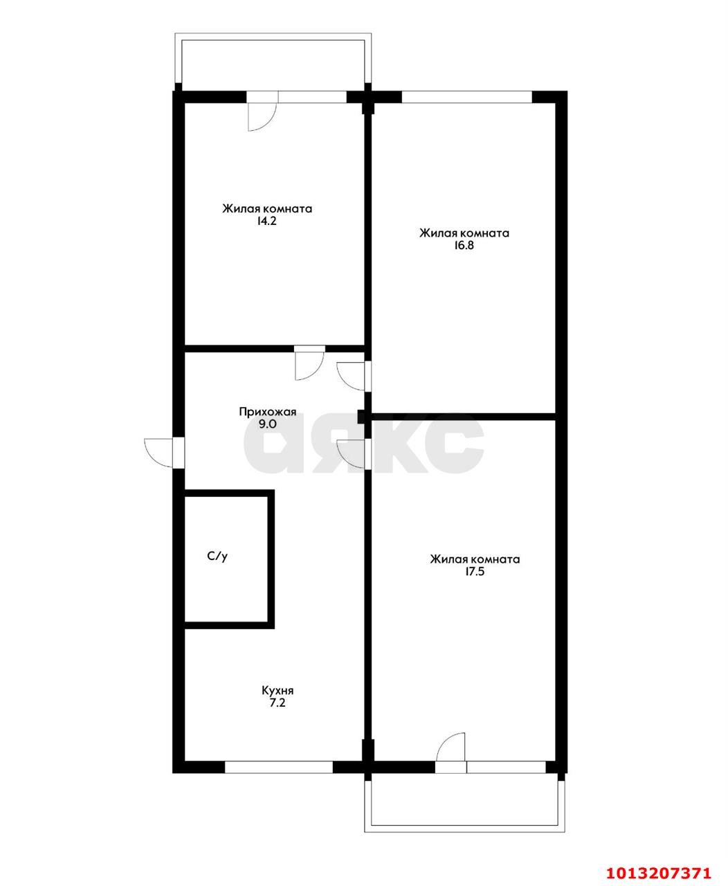 Фото №12: 3-комнатная квартира 80 м² - Краснодар, Карасунский внутригородской округ, мкр. Гидростроителей, ул. Трудовой Славы, 17
