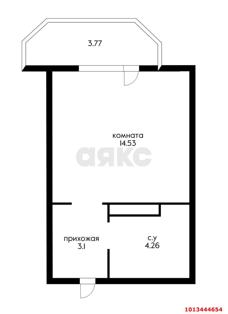 Фото №12: Студия 24 м² - Краснодар, Славянский, ул. Красных Партизан, 1/4к15