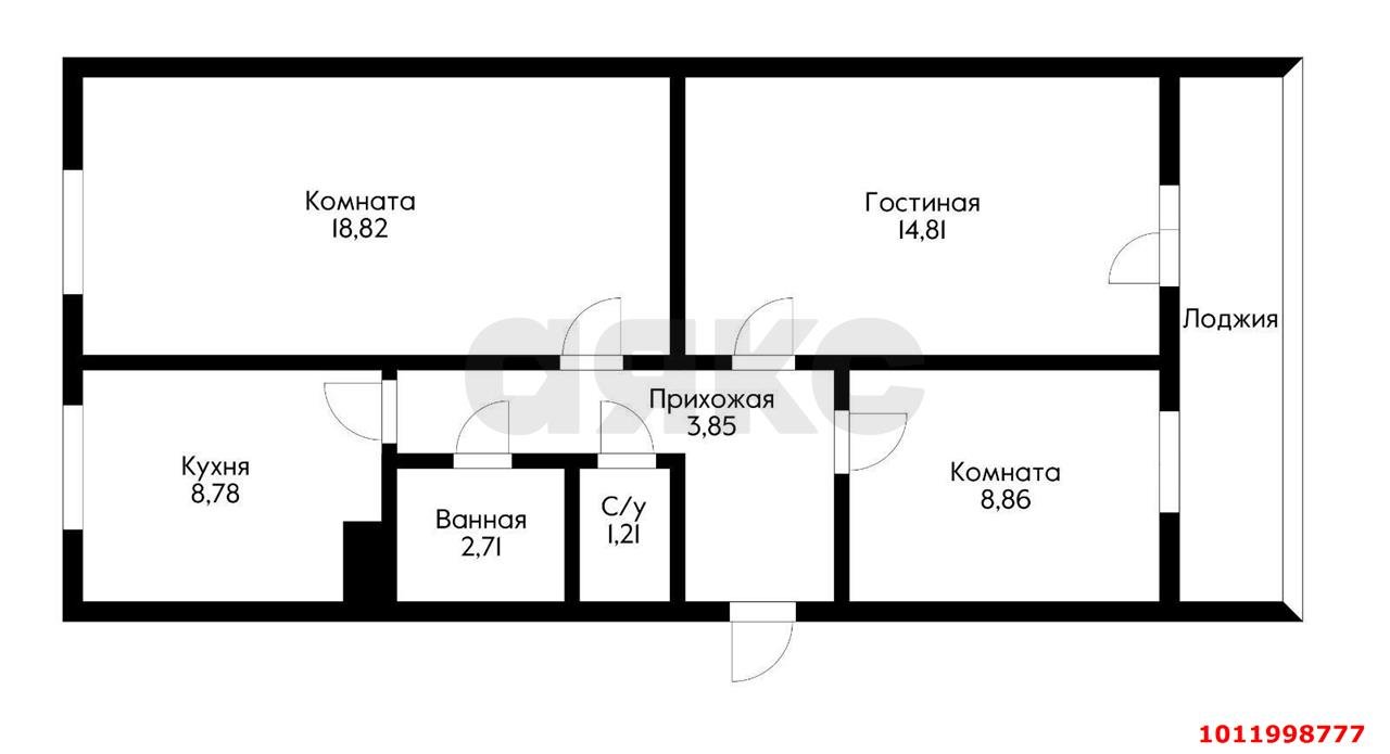 Фото №15: 3-комнатная квартира 68 м² - Ленина, мкр. Карасунский внутригородской округ, пер. Буковый, 14
