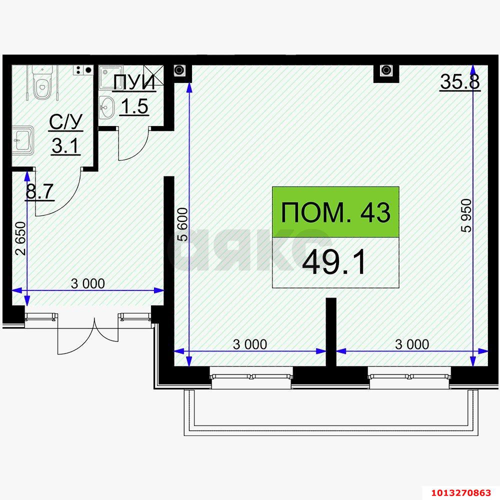 Фото №12: Торговое помещение 50 м² - Краснодар, жилой комплекс Ракурс, ул. имени Героя Ростовского, 8к3
