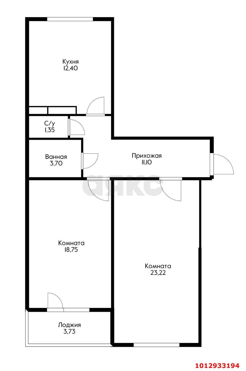 Фото №1: 2-комнатная квартира 72 м² - Яблоновский, мкр. жилой комплекс Солнечный, ул. Солнечная, 57к1