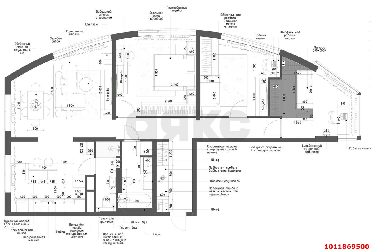 Фото №7: 3-комнатная квартира 103 м² - Краснодар, Фестивальный, ул. Дальняя, 39к1