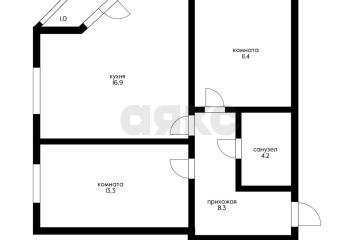 Фото №1: 2-комнатная квартира 57 м² - Краснодар, мкр. Новый, ул. 2-я Трудовая, 1
