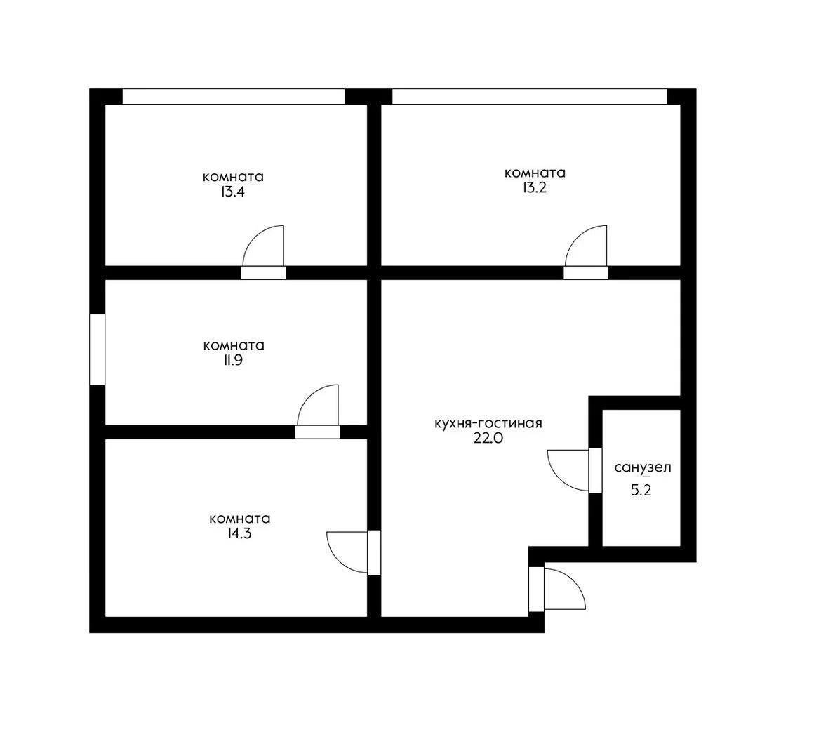 Фото №17: 4-комнатная квартира 80 м² - Краснодар, Славянский, мкр. Прикубанский внутригородской округ, ул. Славянская, 79А