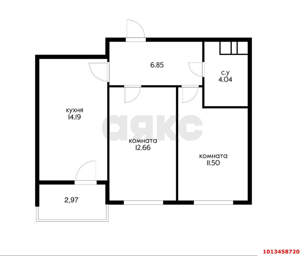 Фото №4: 2-комнатная квартира 52 м² - Краснодар, Россинского, б-р Адмиралтейский, 1