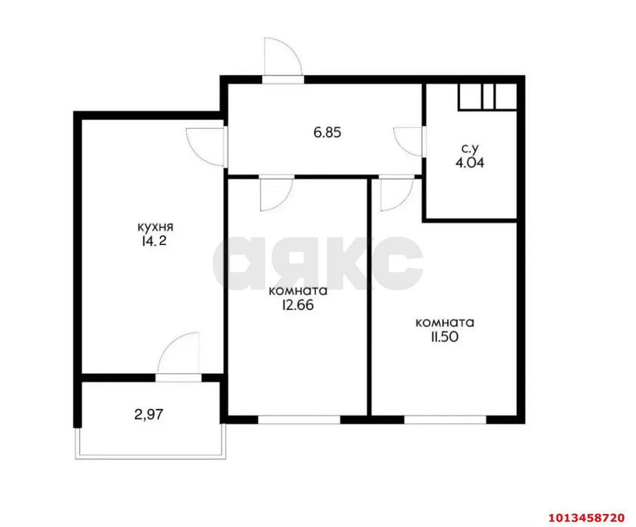 Фото №3: 2-комнатная квартира 52 м² - Краснодар, Россинского, б-р Адмиралтейский, 1