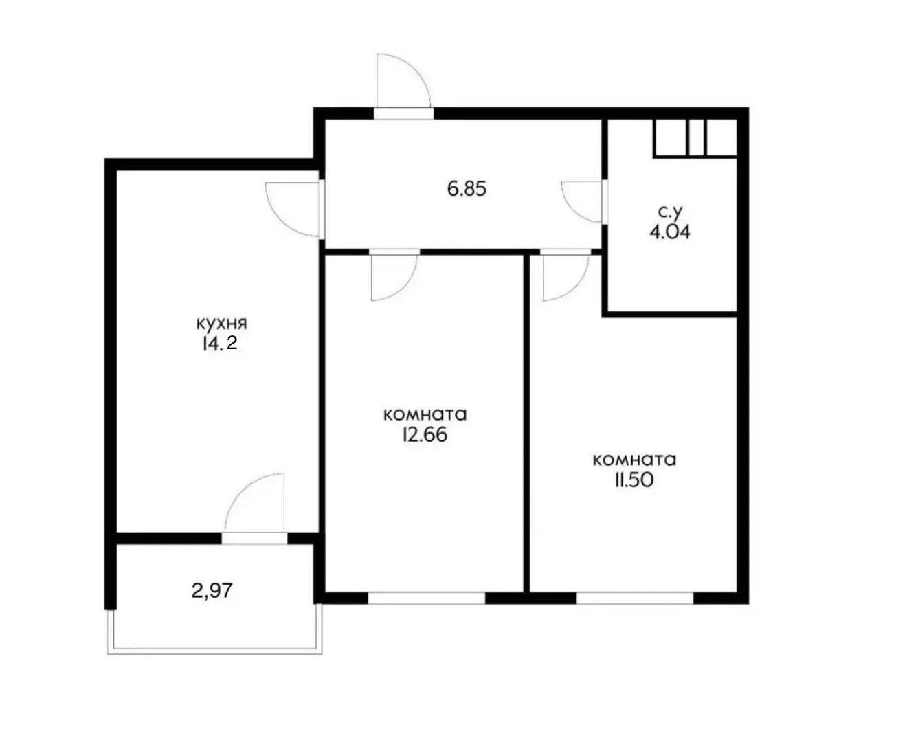 Фото №3: 2-комнатная квартира 52 м² - Краснодар, Прикубанский внутригородской округ, мкр. Россинского, б-р Адмиралтейский, 1