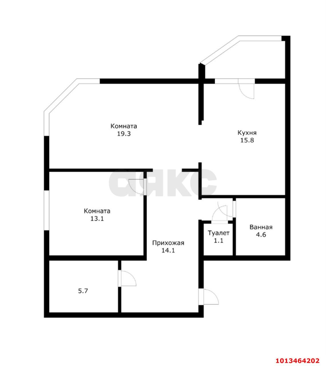 Фото №18: 2-комнатная квартира 75 м² - Краснодар, Школьный, ул. Филатова, 19/2