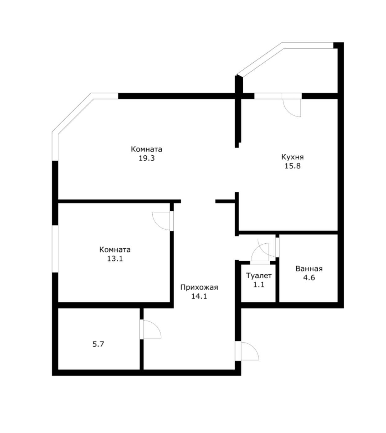 Фото №20: 2-комнатная квартира 75 м² - Краснодар, Круглик, Школьный, мкр. Прикубанский внутригородской округ, ул. Филатова, 19/2