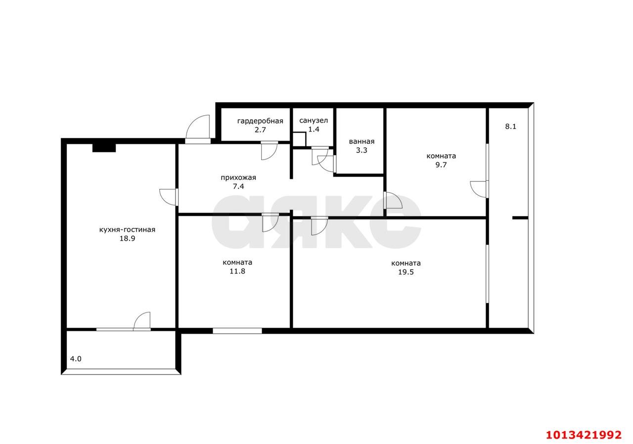 Фото №8: 3-комнатная квартира 91 м² - Краснодар, Репино, пр-д Репина, 42