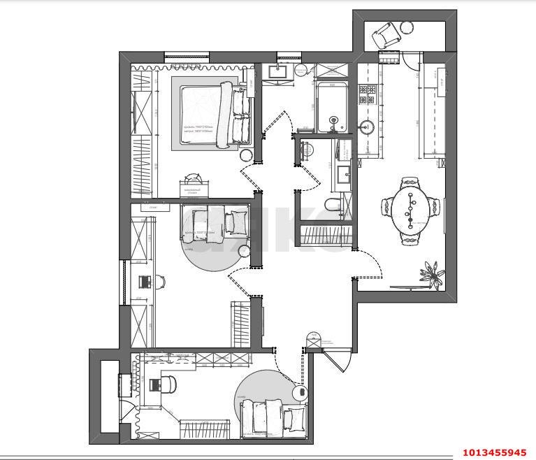 Фото №10: 3-комнатная квартира 74 м² - Краснодар, Центральный, ул. Леваневского, 55