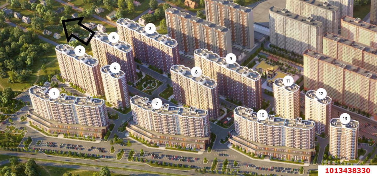 Фото №6: 1-комнатная квартира 45 м² - Краснодар, Прикубанский внутригородской округ, имени Петра Метальникова, мкр. ЖК Лучший, ул. Ростовское шоссе, 30/6к2