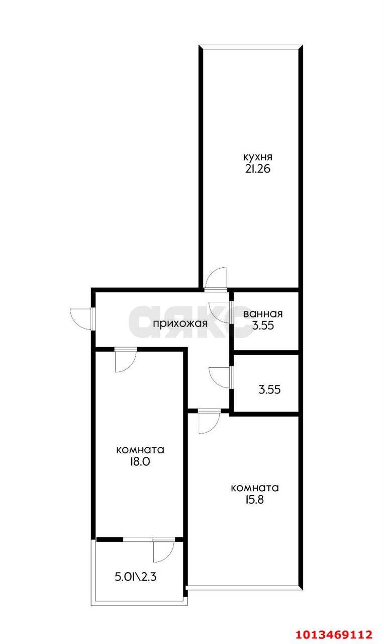 Фото №8: 2-комнатная квартира 77 м² - Краснодар, жилой комплекс Прованс, ул. Генерала Петрова, 9