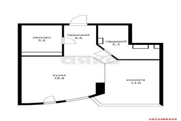 Фото №3: 1-комнатная квартира 50 м² - Краснодар, мкр. Черёмушки, ул. Ставропольская, 213