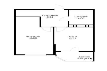 Фото №3: 1-комнатная квартира 44 м² - Краснодар, мкр. имени Петра Метальникова, ул. Ростовское шоссе, 30/6