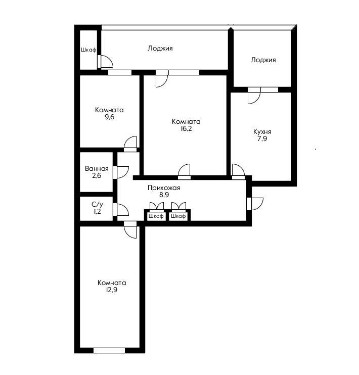 Фото №19: 3-комнатная квартира 70 м² - Краснодар, Прикубанский внутригородской округ, мкр. Табачная Фабрика, ул. имени Жлобы, 2