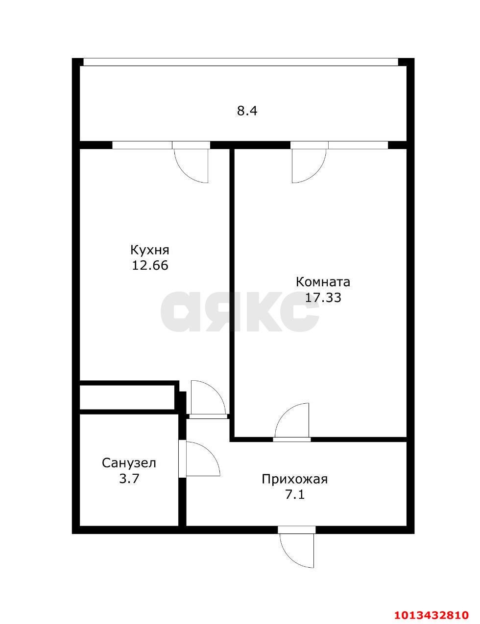Фото №11: 1-комнатная квартира 48 м² - Краснодар, жилой комплекс Аврора Парк, ул. Шоссе Нефтяников, 22с1